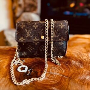 Louis Vuitton Black and Gold Monogram Crossbody Bag